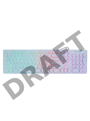 Клавиатура Oklick 420MRL white USB slim Multimedia LED [1091227]