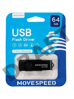 Накопитель USB2.0 64GB Move Speed M2 черный