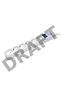 Фильтр-удлинитель Power Cube 5,0 м 6 розеток (белый) 16А/3,5кВт