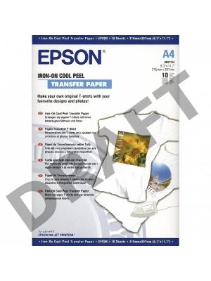 Фотобумага Epson C13S041154 А4/124г/м2/10л термопереводная