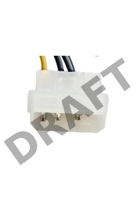 Переходник питания PCI-Express 6pin (от 2х разъемов Molex (IDE) блока питания), 15см Exegate EX138937RUS