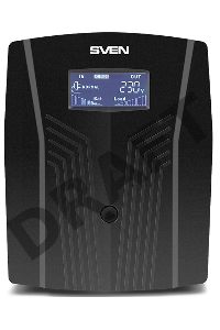 Источник бесперебойного питания UPS Sven Pro 1500 (1000 WA, LCD, USB, RG-45, 3 евро розетки )