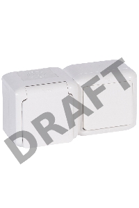 Выключатель+розетка Legrand 2К+З шторки IP44 белый 782318