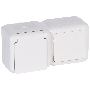 Выключатель+розетка Legrand 2К+З шторки IP44 белый 782318