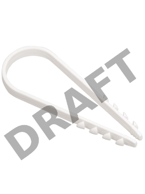 Дюбель-хомут d19-25мм для круглого кабеля нейлон бел. (уп.100шт) ИЭК UHH35-19-25-100