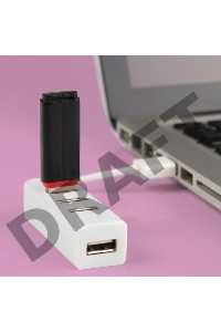 Разветвитель USB на 4 порта белый REXANT