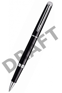 Ручка роллер Waterman Hemisphere 25587 T (S0920550) Mars Black CT (F) чернила: черный нержавеющая сталь хром