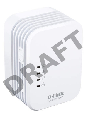 Беспроводной PowerLine-адаптер D-Link DHP-W310AV N300 с поддержкой HomePlug AV