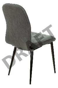 Стул для кухни Бюрократ KF-3 серый Alfa 44 металл черный на ножках (KF-3/ALFA44)