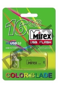 Флеш Диск 16GB Mirex Chromatic, USB 2.0, Зеленый