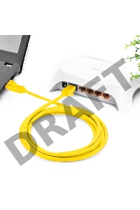 Патч-корд Greenconnect прямой 40.0m, UTP кат.5e, желтый, позолоченные контакты, 24 AWG, литой, GCR-LNC02-40.0m, ethernet high speed 1 Гбит/с, RJ45, T568B Greenconnect Патч-корд прямой 40.0m, UTP кат.5e, желтый, позолоченные контакты, 24 AWG, литой, GCR-LN