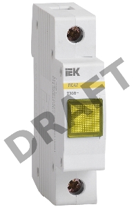 Лампа сигнальная ЛС-47 жел. ИЭК MLS10-230-K05