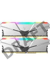 Модуль памяти DDR4 Netac Shadow RGB 16GB (2x8GB) 3600MHz CL16 1.35V / NTSRD4P36DP-16S / Silver / with radiator