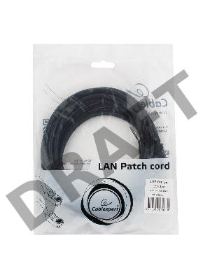 Патч-корд UTP Cablexpert PP12-3M/BK 5e, 3м, литой, многожильный (чёрный)