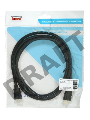 Кабель аудио-видео Buro HDMI (m)/HDMI (m) 1.8м. Позолоченные контакты черный (BHP HDMI 2.0-1.8)
