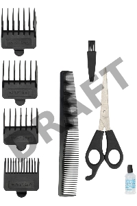 Машинка для стрижки Galaxy Line GL4110 черный 15Вт (насадок в компл:4шт)