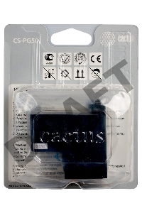 Картридж струйный Cactus CS-PG50 черный для Canon Pixma MP150/ MP160/ MP170/ MP180 (18ml)