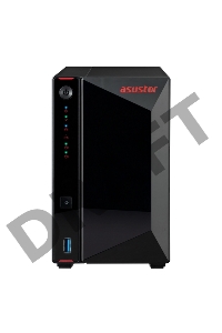 Сетевое хранилище ASUSTOR AS5202T 2-Bay NAS/Media player/Intel Celeron J4005 2.0GHz up to 2.7GHz (Dual-Core ), 2GB SO-DIMM DDR4, noHDD(HDD,SSD),/2x 2,5Gb (LAN)/3xUSB3.2,HDMI/4ip camera license ; 90IX0171-BW3S10