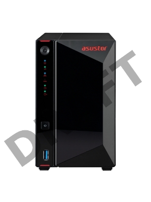 Сетевое хранилище ASUSTOR AS5202T 2-Bay NAS/Media player/Intel Celeron J4005 2.0GHz up to 2.7GHz (Dual-Core ), 2GB SO-DIMM DDR4, noHDD(HDD,SSD),/2x 2,5Gb (LAN)/3xUSB3.2,HDMI/4ip camera license ; 90IX0171-BW3S10