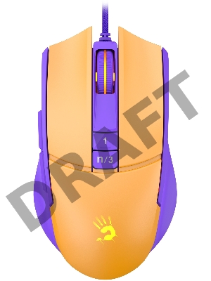 Мышь A4Tech Bloody L65 Max желтый/фиолетовый оптическая (12000dpi) USB
