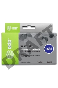 Картридж струйный Cactus CS-EPT1631 черный для Epson WF-2010/2510/2520/2530/2540/2630/2650/2660 (14.6мл)