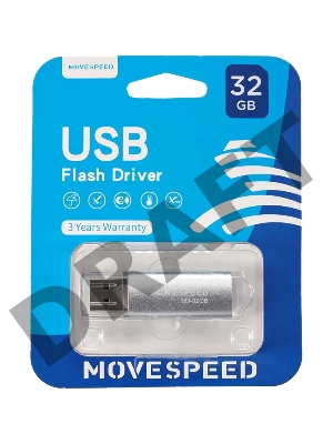 Накопитель USB2.0 32GB Move Speed M3 серебро