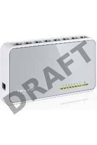 Коммутатор TP-Link SOHO   TL-SF1008D Коммутатор 8-port 10/100M mini Desktop Switch, 8 10/100M RJ45 ports, Plastic case