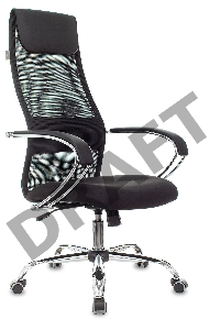 Кресло руководителя Бюрократ CH-607SL черный TW-01 Neo Black сетка/ткань с подголов. на колес. металл хром