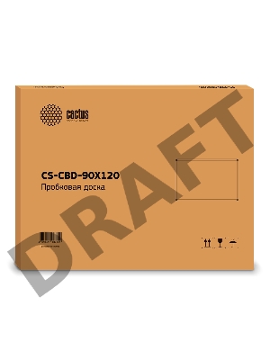 Демонстрационная доска Cactus CS-CBD-90X120 пробковая 90x120см алюминиевая рама