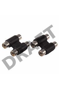 Переходник аудио (2 гнезда RCA - 2 гнезда RCA), бинокль, (1шт.)  REXANT