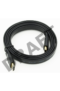 Кабель HDMI v.1.4 1.5м  Flat плоский HDMI (m)/HDMI (m)