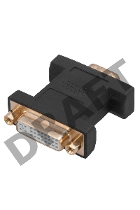 Переходник Rexant (17-6808) ПЕРЕХОДНИК  шт.VGA - гн.DVI-I  позолоченный  GOLD