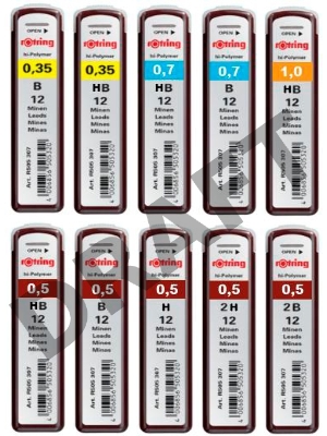 Грифель Rotring Tikky S0312410 0.35мм HB (12гриф) Грифель Rotring Tikky S0312410 0.35мм HB (12гриф)