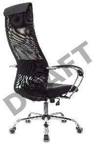 Кресло руководителя Бюрократ CH-607SL черный TW-01 Neo Black сетка/ткань с подголов. на колес. металл хром