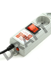 Фильтр-удлинитель Power Cube 1,9 м 6 розеток (серый) 10А/2,2кВт