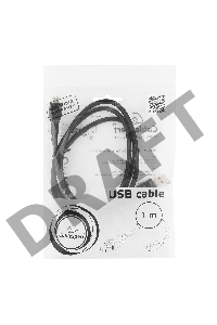 Кабель USB 2.0 Pro Cablexpert CCP-mUSB2-AMBM-1M, AM/microBM 5P, 1м, экран, черный, пакет