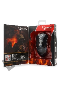 Мышь игровая Gembird MG-530, USB, 5кнопок+колесо-кнопка+кнопка огонь, 3200DPI, подсветка, 1000 Гц, программное обеспечение для создания макросов