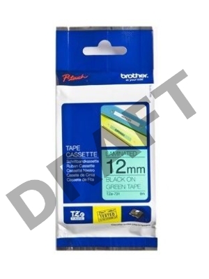 Наклейка ламинированная TZ-E731 (12 мм черн/зелен)