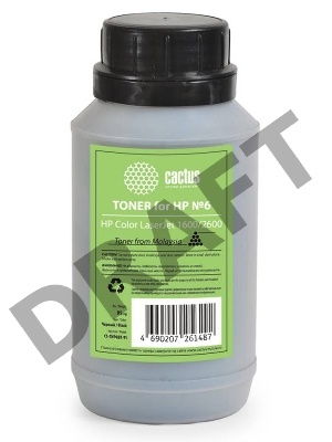 Тонер для принтера Cactus CS-THP6BK-95 черный (флакон 95гр) HP Color LaserJet 1600/2600