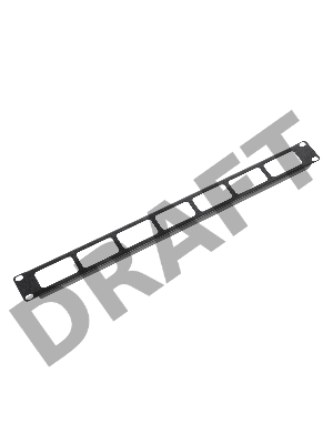 Кабельный органайзер Горизонтальный ЦМО ГКО-О-1-9005 односторонний окна 1U шир.:19