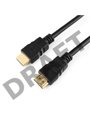 Кабель HDMI Gembird/Cablexpert, 0.5м, v1.4, 19M/19M, черный, позол.разъемы, экран(CC-HDMI4-0.5M)