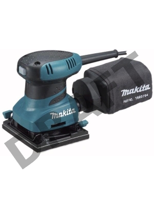 Шлифовальные машины Makita BO4555 ВШМ,{200Вт,114х102мм,14000об\м,ампл-1.5мм,1.1кг,кор,п\сборник,зажим\липучка }