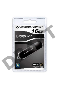 Флеш Диск Silicon Power 16Gb LuxMini 322 SP016GBUF2322V1K USB2.0 черный