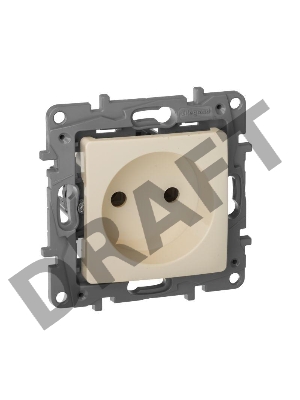 Розетка 2К винты, сл. кость ETIKA 