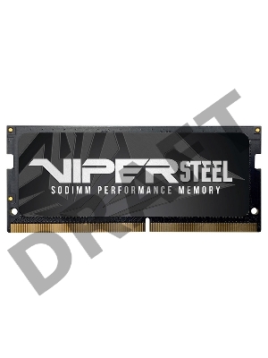Модуль памяти SO-DIMM DDR 4 DIMM 16Gb PC21300, 2666Mhz, PATRIOT Viper Steel (PVS416G266C8S) (retail)