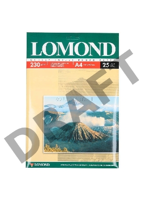 Фотобумага Lomond 0102049 A4/230г/м2/25л./белый глянцевое для струйной печати