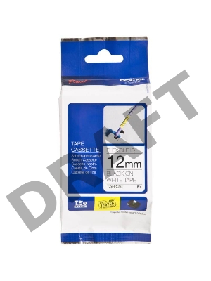 Наклейка ламинированная TZ-EFX231 (12 мм черн/бел, аналог TZ-FX231)