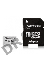 Флеш карта Micro SecureDigital 16Gb Transcend  TS16GUSD300S-A  {MicroSDHC Class 10 UHS-I, SD adapter}