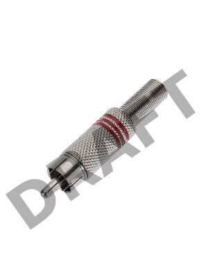 Разъем штекер RCA металл под винт черный/красный REXANT