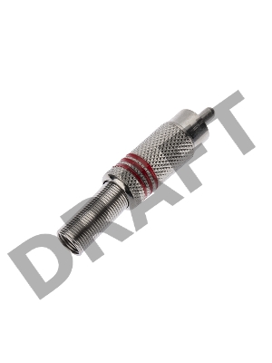 Разъем штекер RCA металл под винт черный/красный REXANT